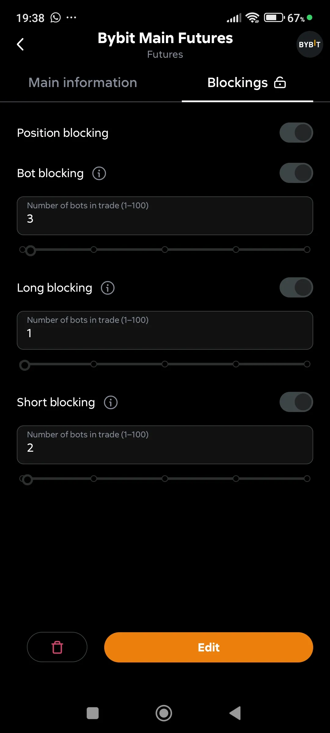 API keys - Locks on Binding