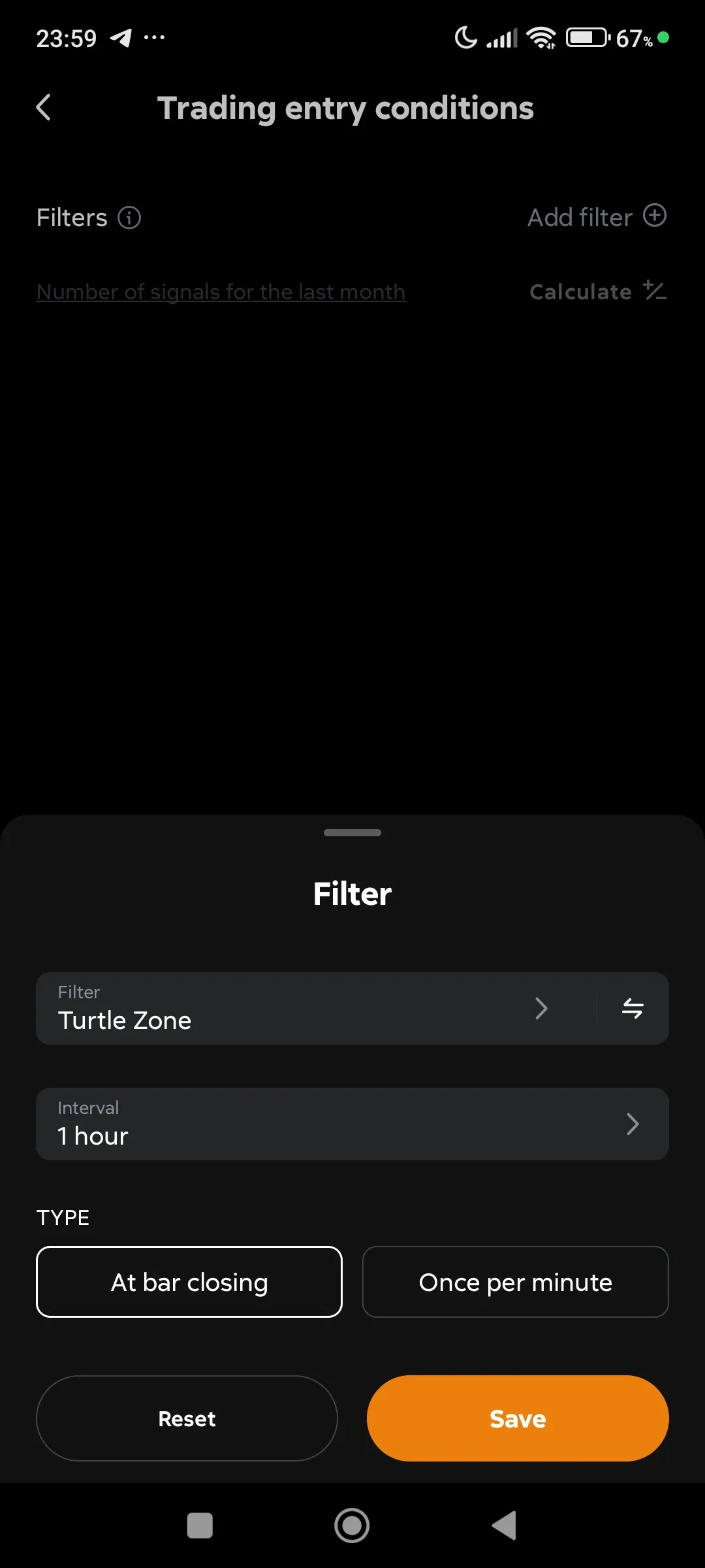 Adding a first filter to start