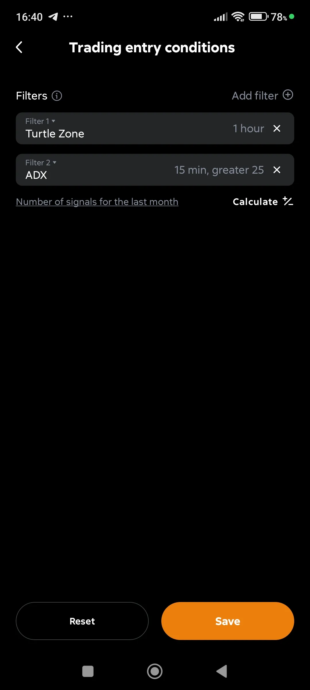 Calculate signals