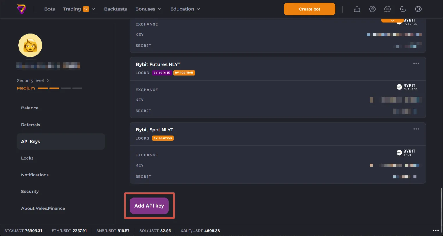 Adding the API Binding