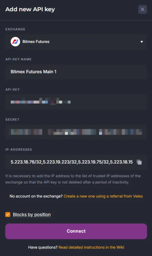 Create the API binding in Veles