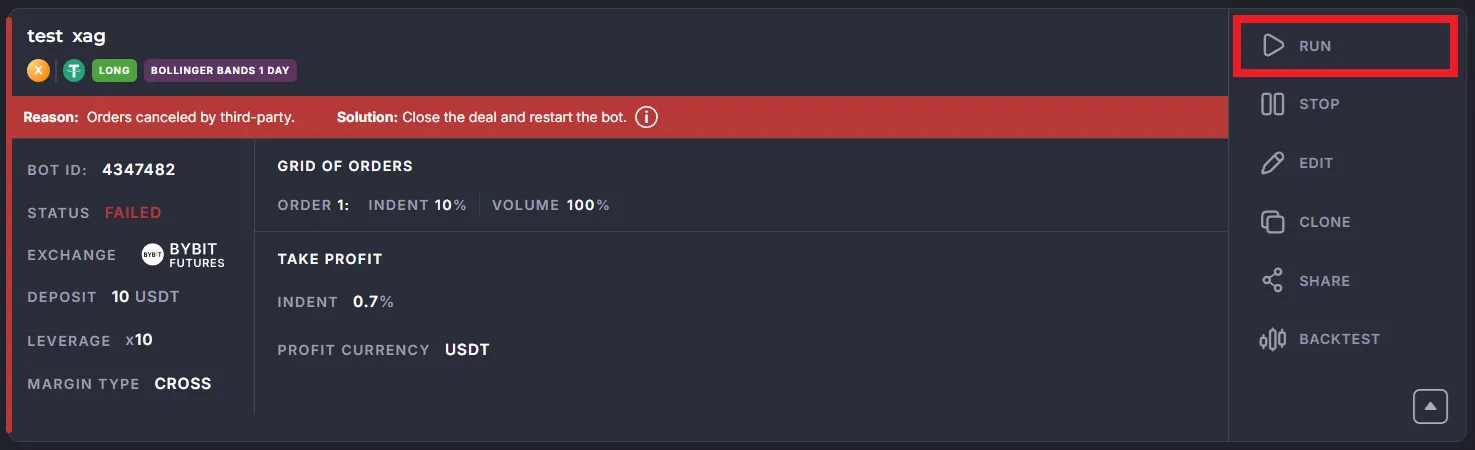 Bot got an error