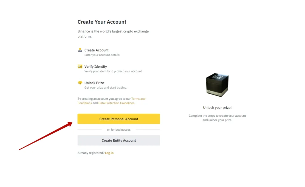 Creating a personal account