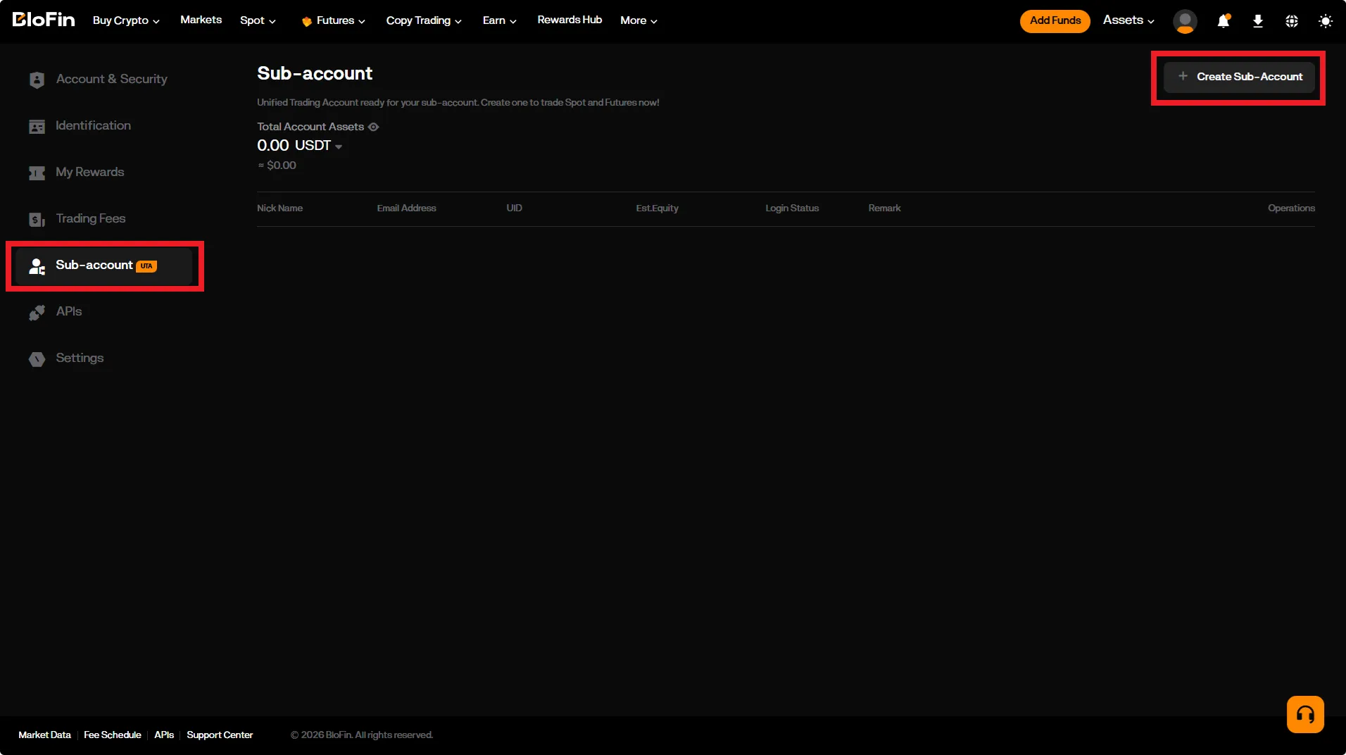 Sub-account