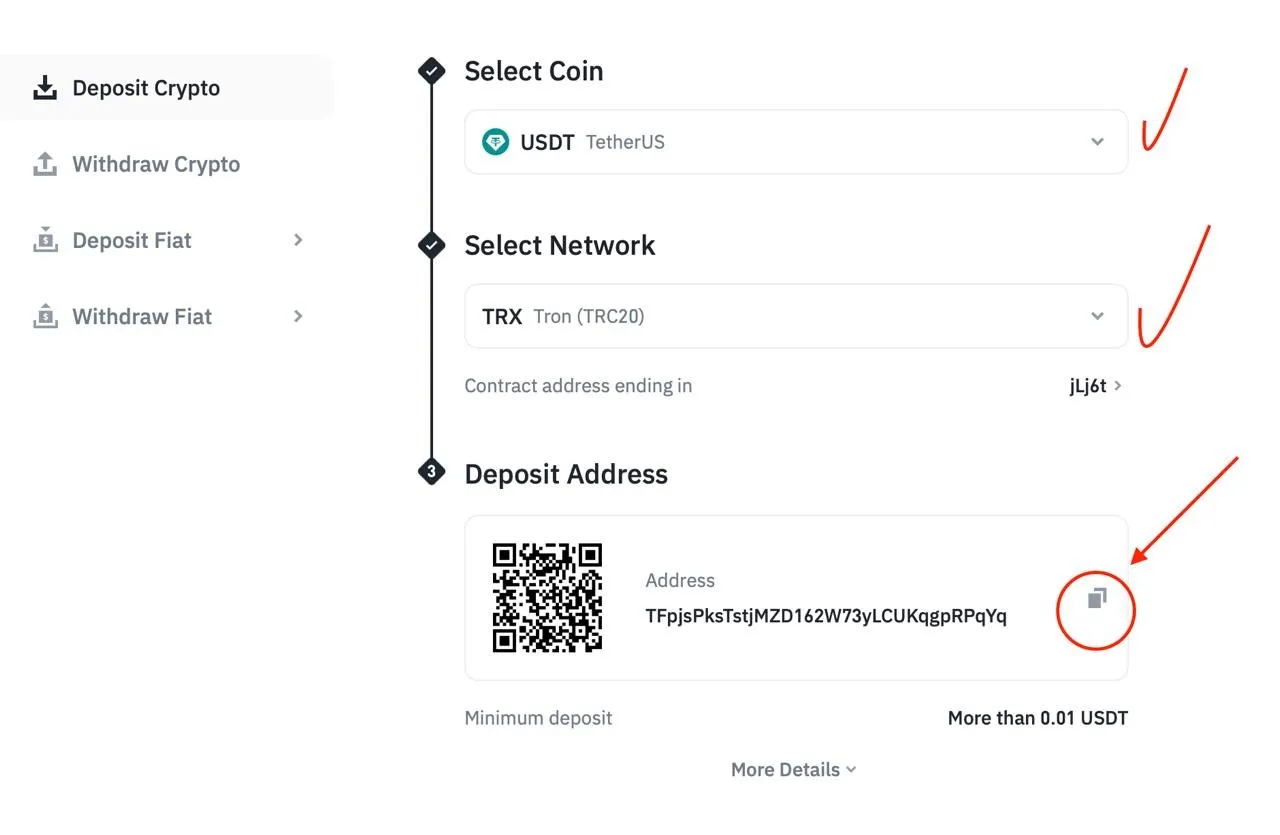 Binance wallet address