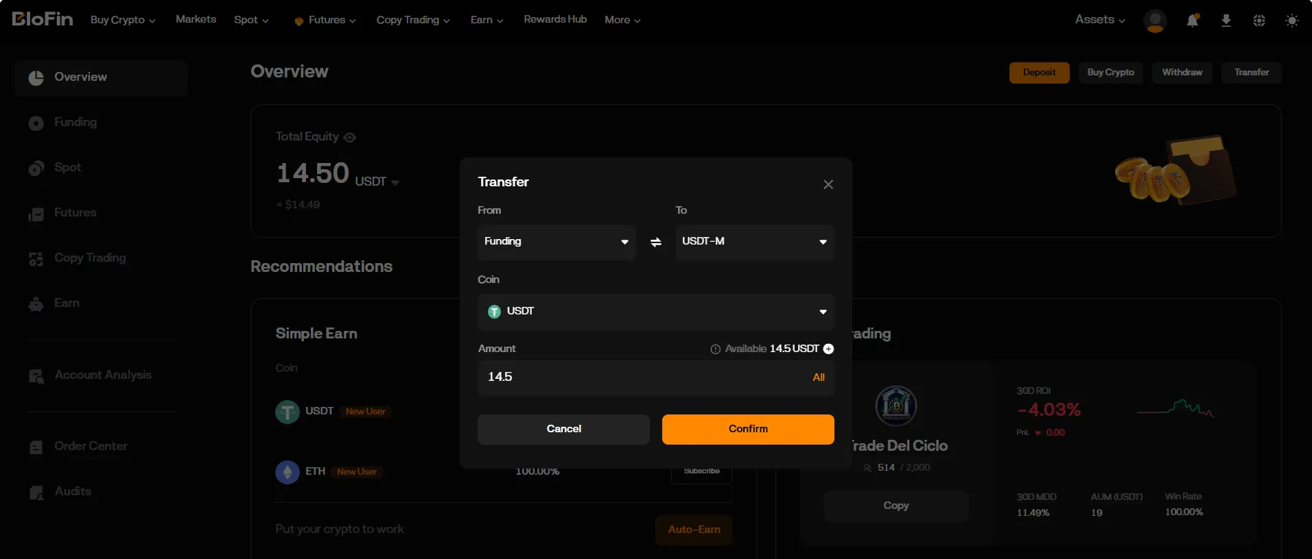 Deposit transfer