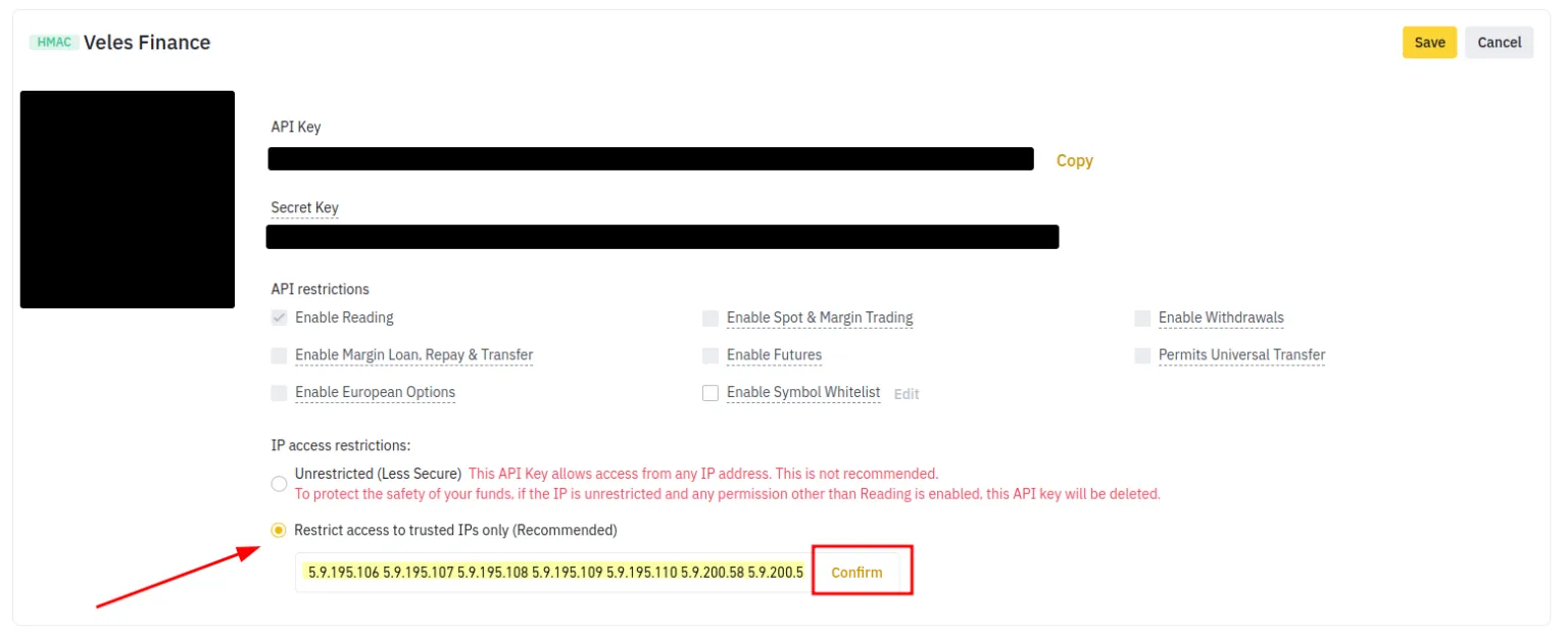 List of trusted IP addresses