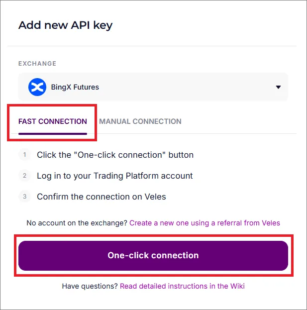 BingX Fast Connection