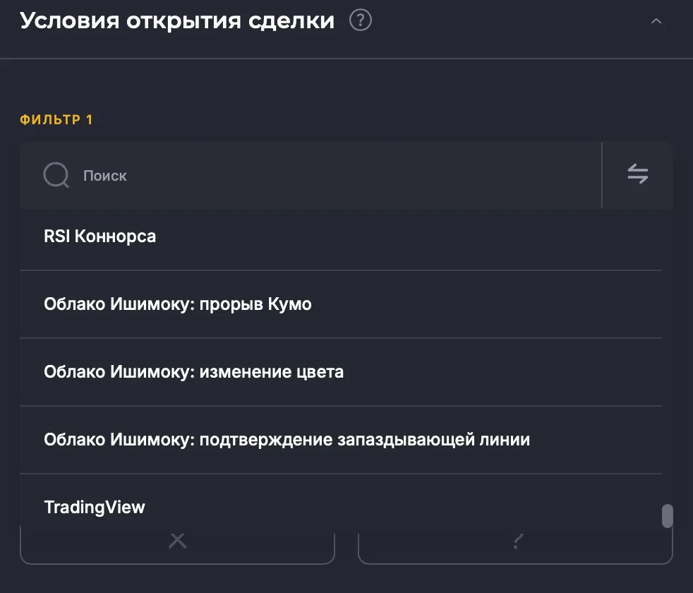 Фильтр Облако Ишимоку