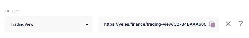Example of TradingView filter