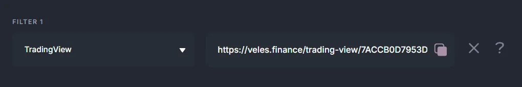 Example of TradingView filter