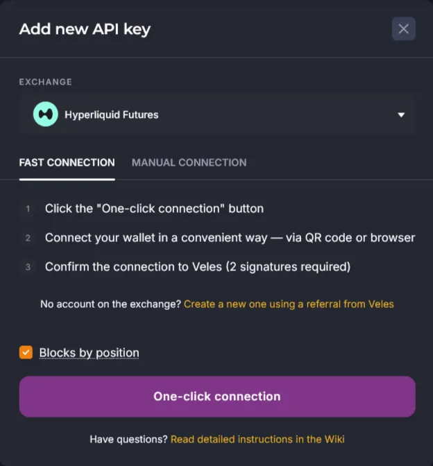 Fast connection to Hyperliquid