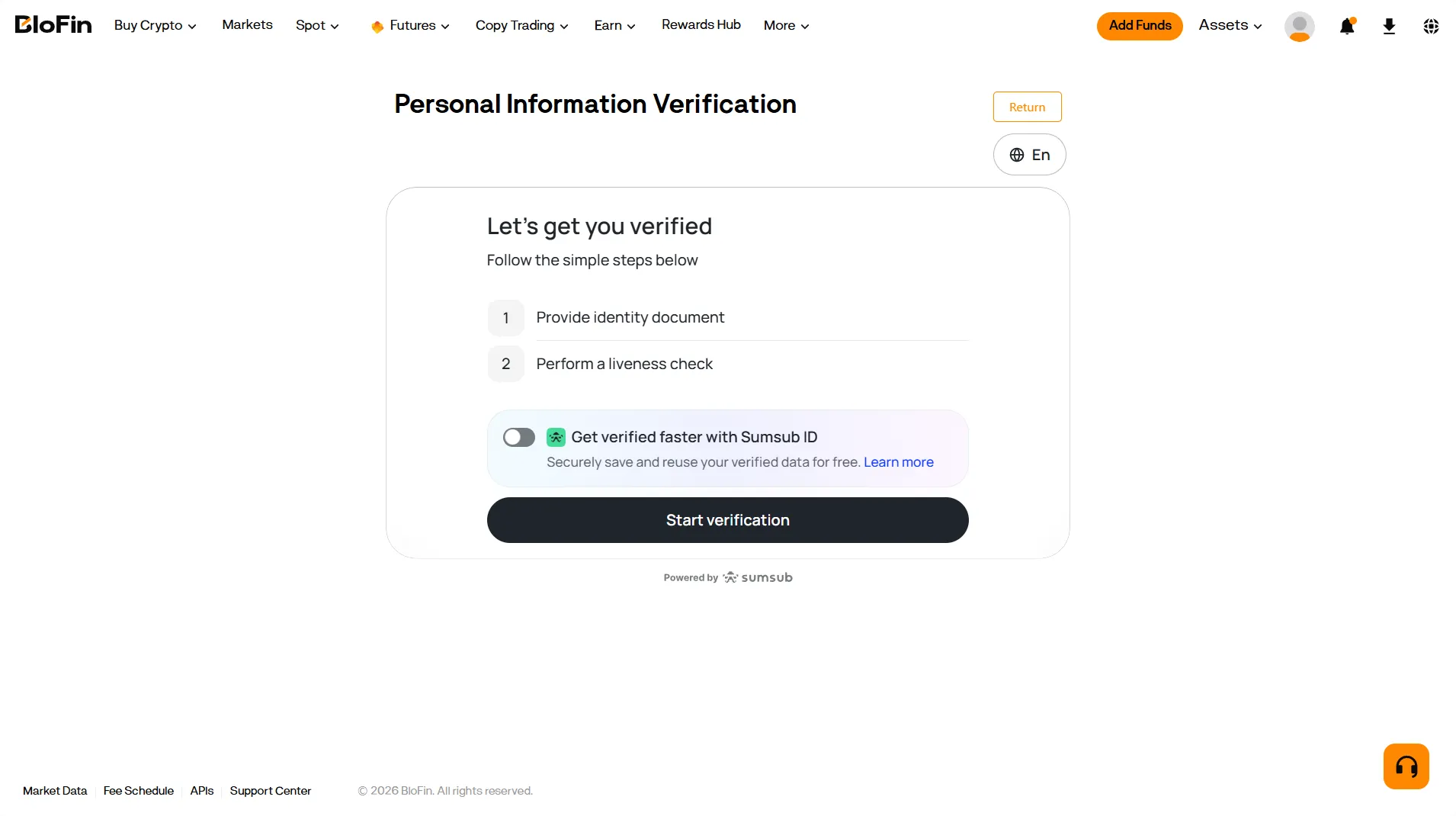 Select verification method