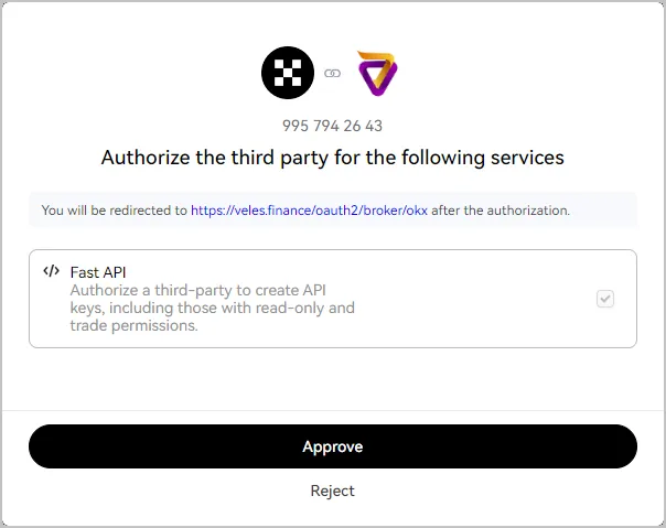 Connection confirmation