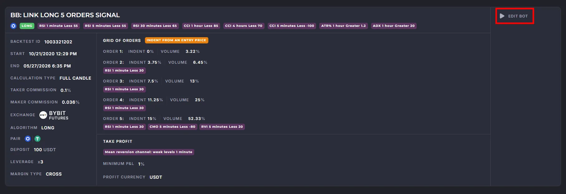 Settings tab