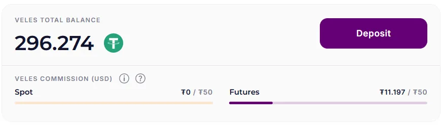 Balance and commission counter