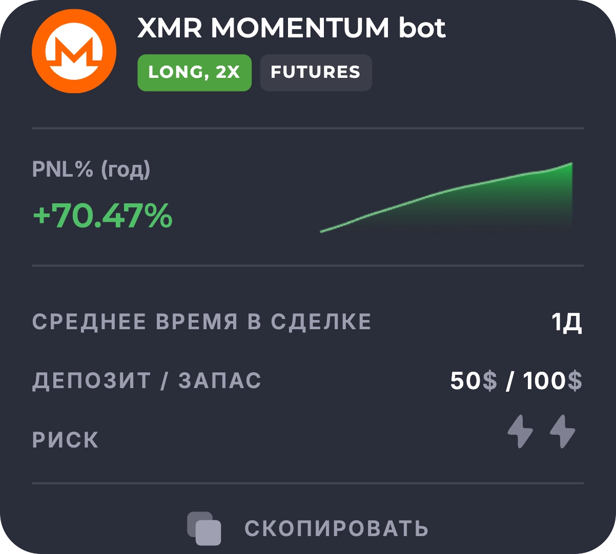 XMR Momentum bot